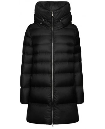 Черный пуховик с капюшоном ADD 6AW226