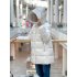 Белый пуховик с капюшоном ADD 8AW173
