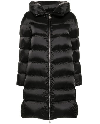 Черный пуховик с капюшоном ADD 10AW227