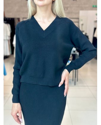Черный трикотажный костюм Anna Pepe AP 57085