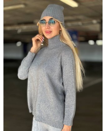 Темно-серая трикотажная шапка в рубчик Anna Pepe AP 27754