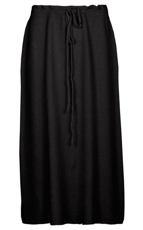 Чорна трикотажна спідниця з куліскою Anna Pepe AP 37735 Чорна трикотажна спідниця з куліскою Anna Pepe AP 37735