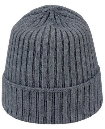 Темно-серая трикотажная шапка в рубчик Anna Pepe AP 27754