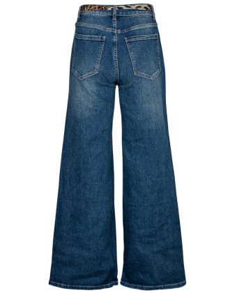 Синие расклешенные джинсы с поясом Anna Pepe AP CY-023
