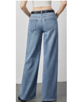 Голубые широкие джинсы Anna Pepe AP D5423