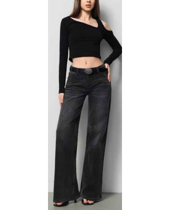 Черные женские джинсы Anna Pepe AP D5582