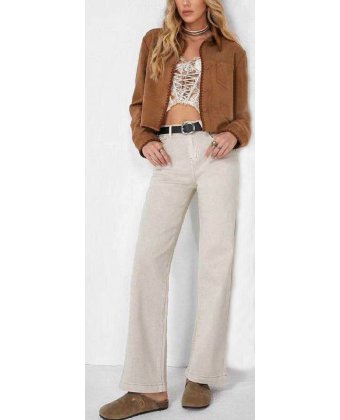 Молочные джинсы Wide Leg Anna Pepe AP J-065