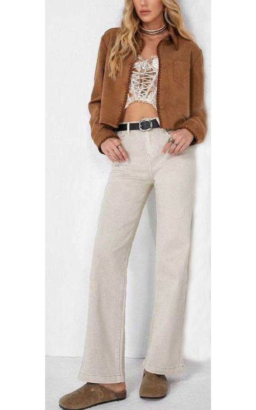 Молочні джинси Wide Leg Anna Pepe AP J-065 Молочні джинси Wide Leg Anna Pepe AP J-065