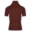 Терракотовый джемпер с горловиной и короткими рукавами Anna Pepe AP 8507-25
