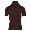 Коричневый джемпер с горловиной и короткими рукавами Anna Pepe AP 8507-25