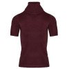 Бордовый джемпер с горловиной и короткими рукавами Anna Pepe AP 8507-25