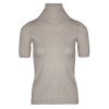 Молочный джемпер с горловиной и короткими рукавами Anna Pepe AP 8507-25