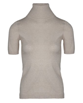 Молочний джемпер з горловиною і короткими рукавами Anna Pepe AP 8507-25