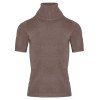Джемпер цвета мокко с горловиной и короткими рукавами Anna Pepe AP 8507-25