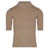 Бежевый джемпер с укороченной горловиной и рукавами Anna Pepe AP 5267