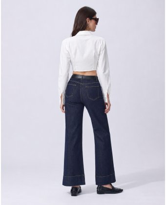 Темно-синие джинсы клёш Flare Fit Anna PepAP KM8739J