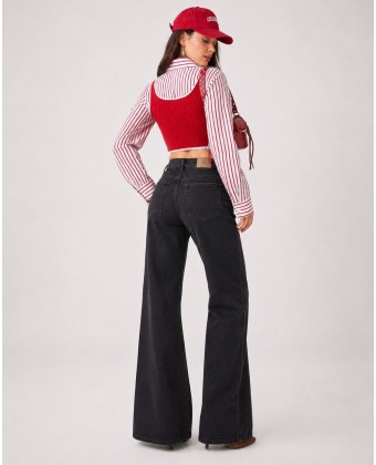 Черные широкие прямые джинсы Wide Leg Anna Pepe AP T8007