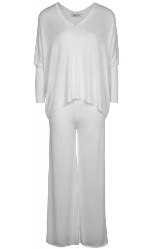 Білий трикотажний костюм Anna Pepe AP 32902 Білий трикотажний костюм Anna Pepe AP 32902