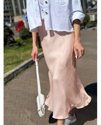 Розовая длинная юбка Anna Pepe AP 3509