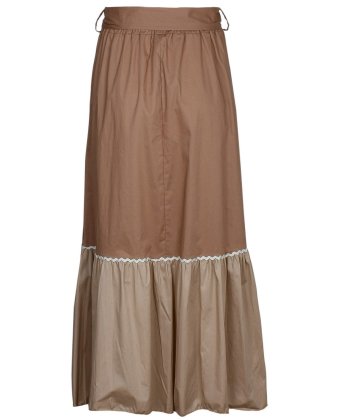 Бежевая юбка с поясом и вставкой Anna Pepe AP 18510