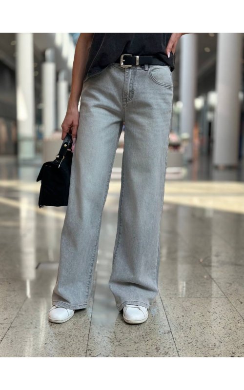 Жіночі сірі джинси wide leg long Anna Pepe AP T628