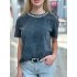 Бежевая футболка с декором Anna Pepe AP W302