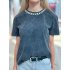 Бежевая футболка с декором Anna Pepe AP W302