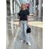 Женские серые джинсы wide leg long Anna Pepe AP T628