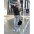 Женские серые джинсы wide leg long Anna Pepe AP T628