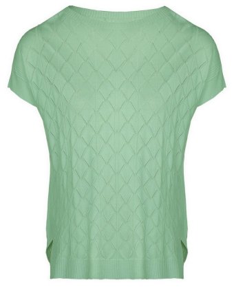 Салатовый джемпер с узором и короткими рукавами Anna Pepe AP 32315