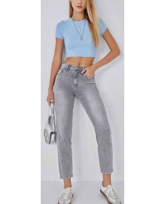 Женские серые джинсы MOM FIT Anna Pepe AP T613
