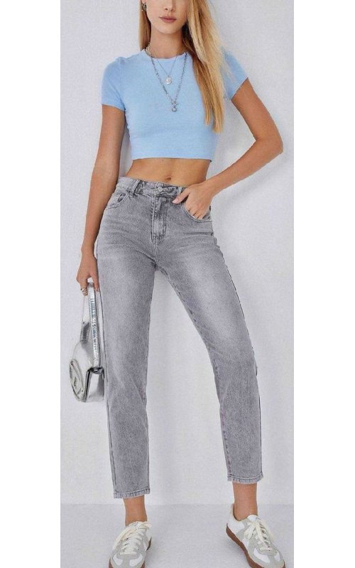 Жіночі сірі джинси MOM FIT Anna Pepe AP T613 Жіночі сірі джинси MOM FIT Anna Pepe AP T613