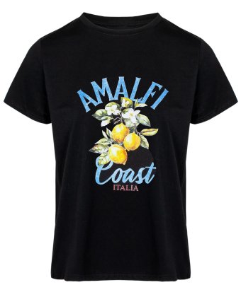 Черная футболка с принтом AMALFI Anna Pepe AP 9595