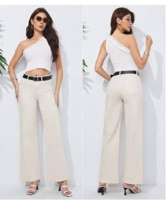 Бежевые джинсы Wide Leg Anna Pepe AP KM8802