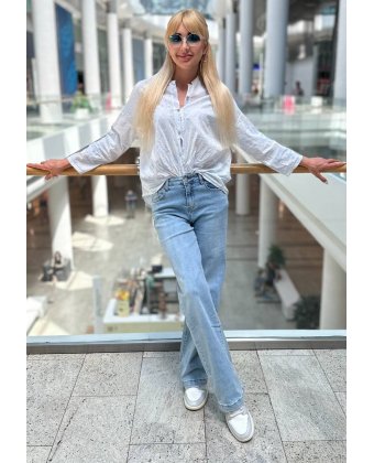 Голубые джинсы Wide Leg Anna Pepe AP KM8802