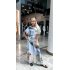 Блакитна сорочка з принтом Місто від Anna Pepe AP 9119 Блакитна сорочка з принтом Місто від Anna Pepe AP 9119