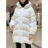 Білий пуховик з капюшоном BLANCHETT GOOSE BG 747/100