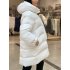 Білий пуховик з капюшоном BLANCHETT GOOSE BG 747/100