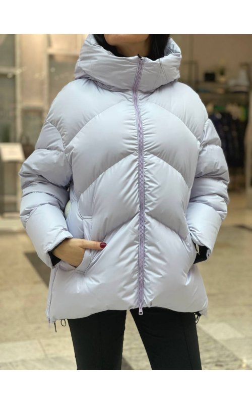 Жіночий ліловий пуховик з капюшоном BLANCHETT GOOSE BG 754/500