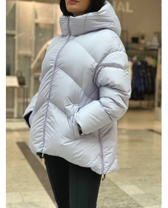 Женский лиловый пуховик с капюшоном BLANCHETT GOOSE BG 754/500