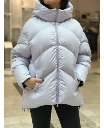 Женский лиловый пуховик с капюшоном BLANCHETT GOOSE BG 754/500