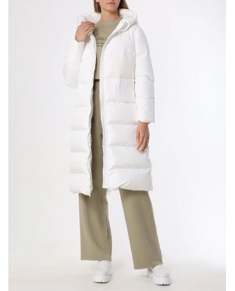 Молочный пуховик с капюшоном BLANCHETT GOOSE BG 807/500