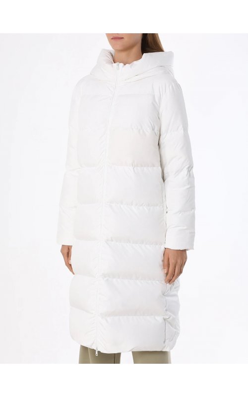 Молочний пуховик з капюшоном BLANCHETT GOOSE BG 807/500
