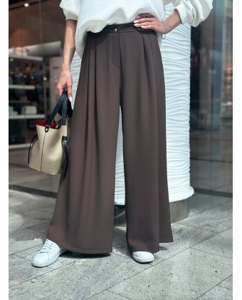 Женские коричневые широкие брюки Anna Pepe AP 10820