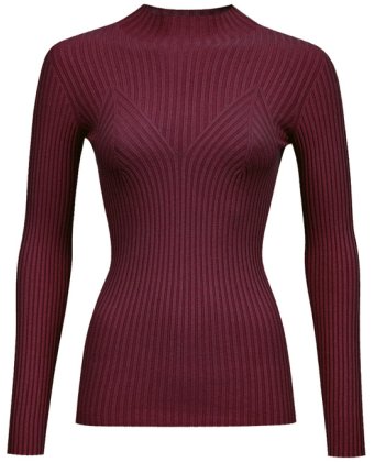Бордовый фактурный джемпер с длинным рукавом Kontatto K 3M0814CN