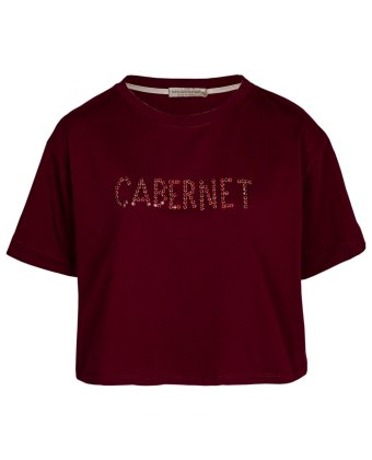 Бордовая футболка с надписью CABERNET RINASCIMENTO 128257