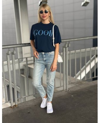 Женские голубые джинсы MOM FIT Anna Pepe AP SJ1544