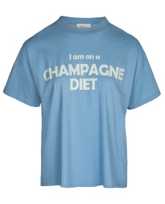 Голубая футболка с надписью Champagne Diet Vicolo V RAB0301